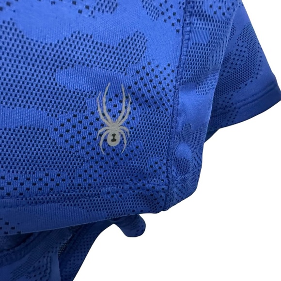 Spyder Active Womens Cropped Camo Tank Top Sz XL Blue Activewear - Picture 6 of 8